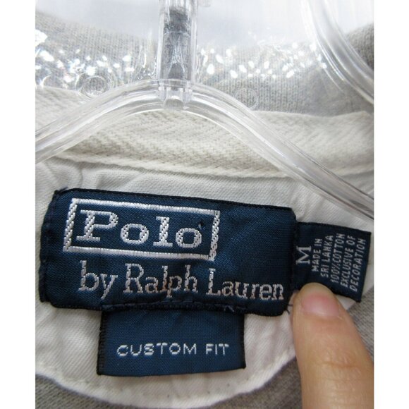 Ralph Lauren Polo Shirt Medium Rugby Custom RLPC Crest 1930 Preppy - Picture 9 of 10